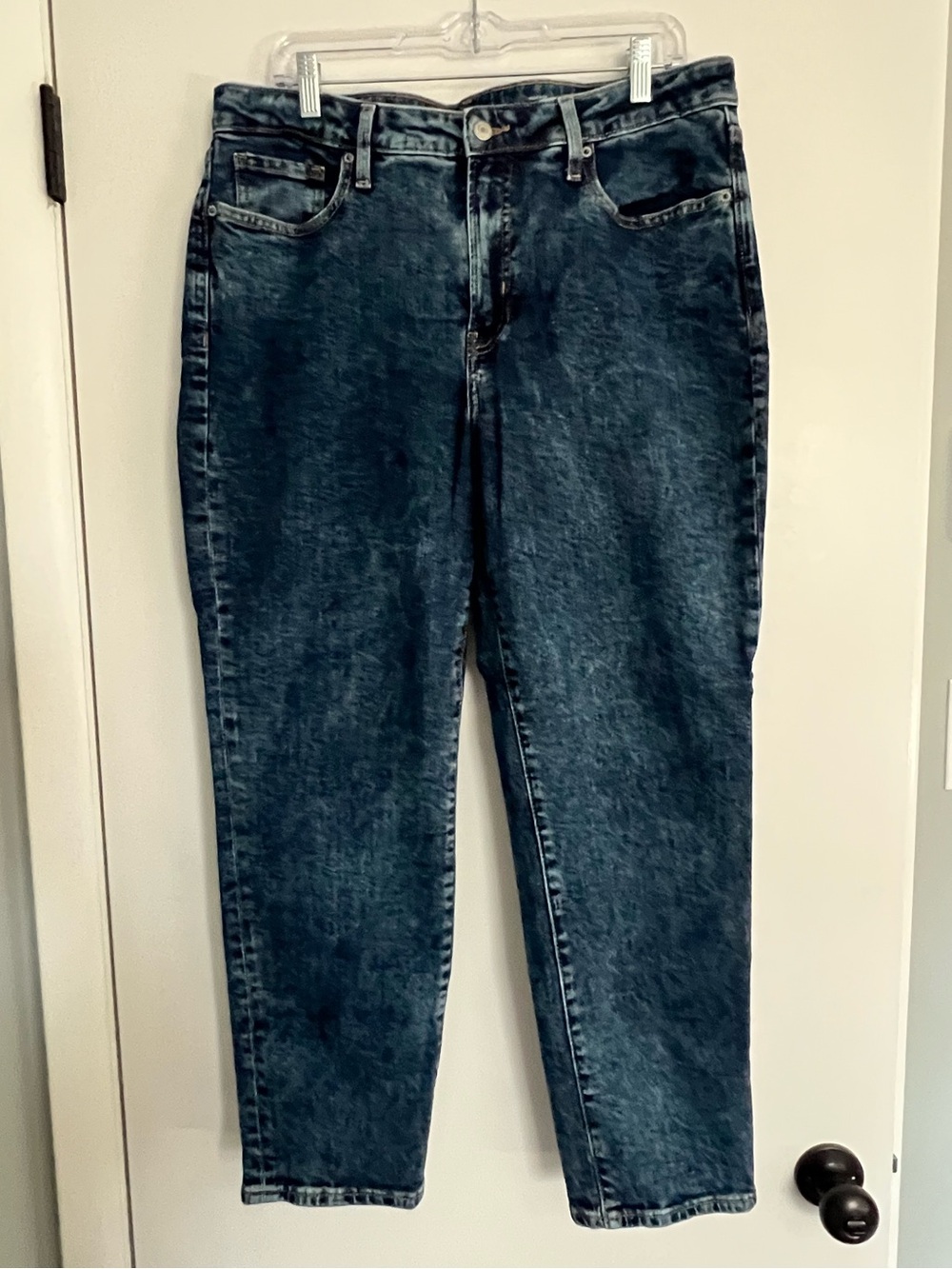 Old Navy O.G. Straight High-Rise Washed Dark Blue Jeans